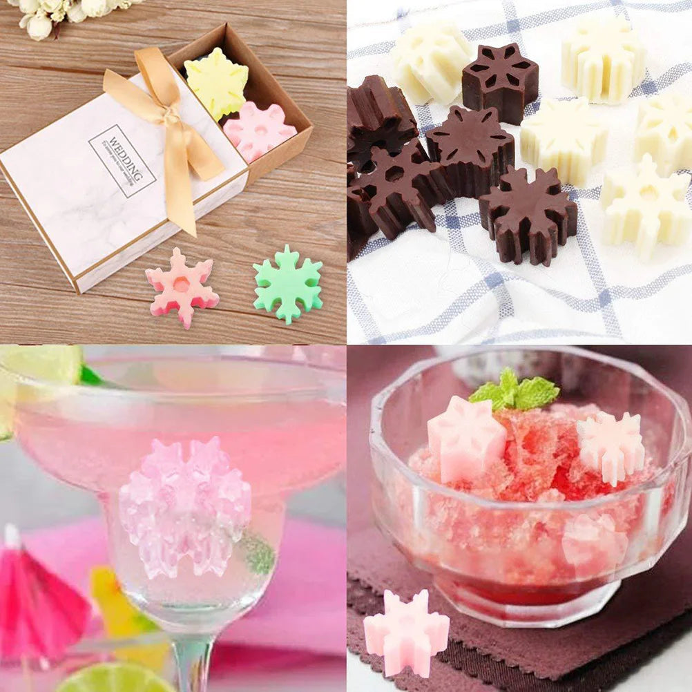 1 PCS Christmas Ice Molds Chocolate Snowflake Cookie Gummies Gummy Silicone Soap Biscuit - Gifts for You 'n Me