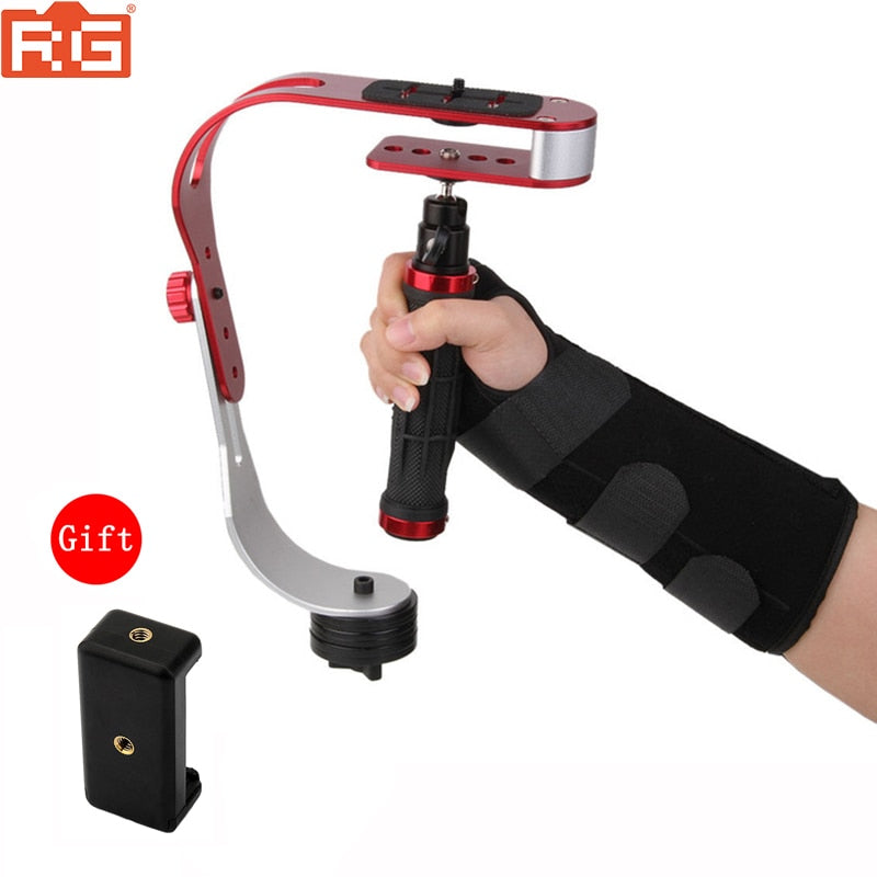 Mini handheld stabilizer Video Steadicam for Digital Camera HDSLR DSLR Camcorder DV Mobile Phone + Gloves free shipping
