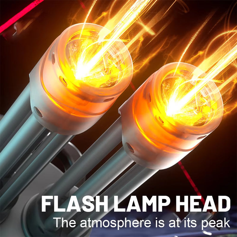 Electric LED Rotating Gatling Water Gun - Auto-Spray Blaster for Kids & Adults (Summer Pool Toy)