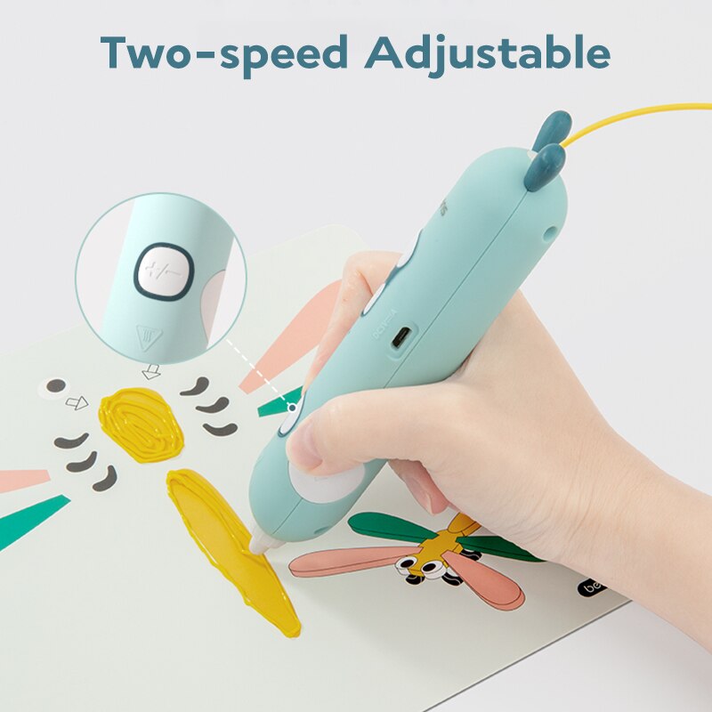 Beiens 3D Pen Creativity DIY Printing Pen Early Educational Drawing Toys ABS Filament Kids Design Drawing Pen Montessori Toys