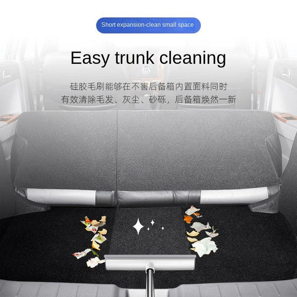 Cleaning Brush Stainless Steel Silicone Floor Brush Water Scraping Brush Long Handle Magic Carpet Brush