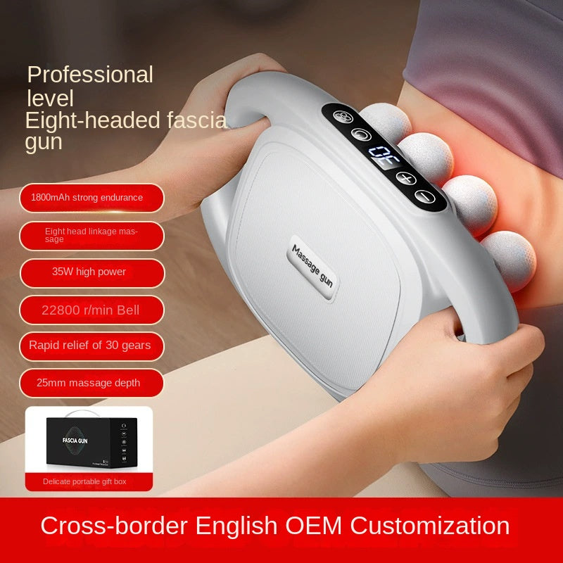 Cross-border Exclusive 16-Head Muscle Gun Multi-Head Strong Power Deep Tissue Massage English Version