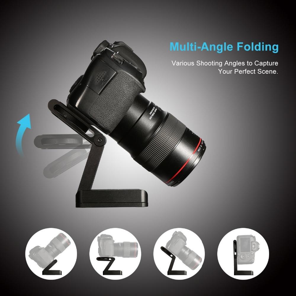 Z Flex Tilt Tripod Head Aluminum Alloy Folding Z Tilt Head Quick Release Plate Stand Mount Spirit Level
