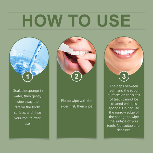 Sponge Tooth Cleaner Daily Care For Oral Hygiene Cleaning Teeth Stains Sponge Tooth Cleaner