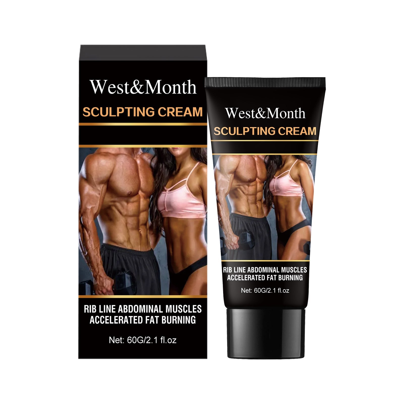 Muscle Sculpting Cream, Massage Firming Abdominal Muscles To Show The Waistline Abs Cream