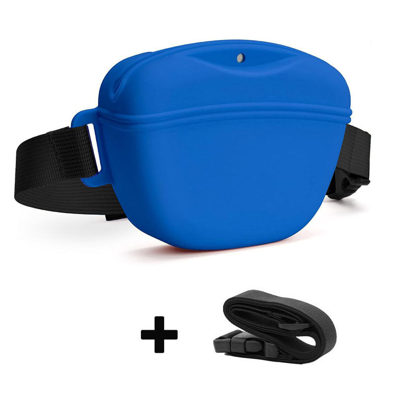 Silicone Dog Training Waist Bag Outdoor Portable Crossbody Pet Snack Pouch