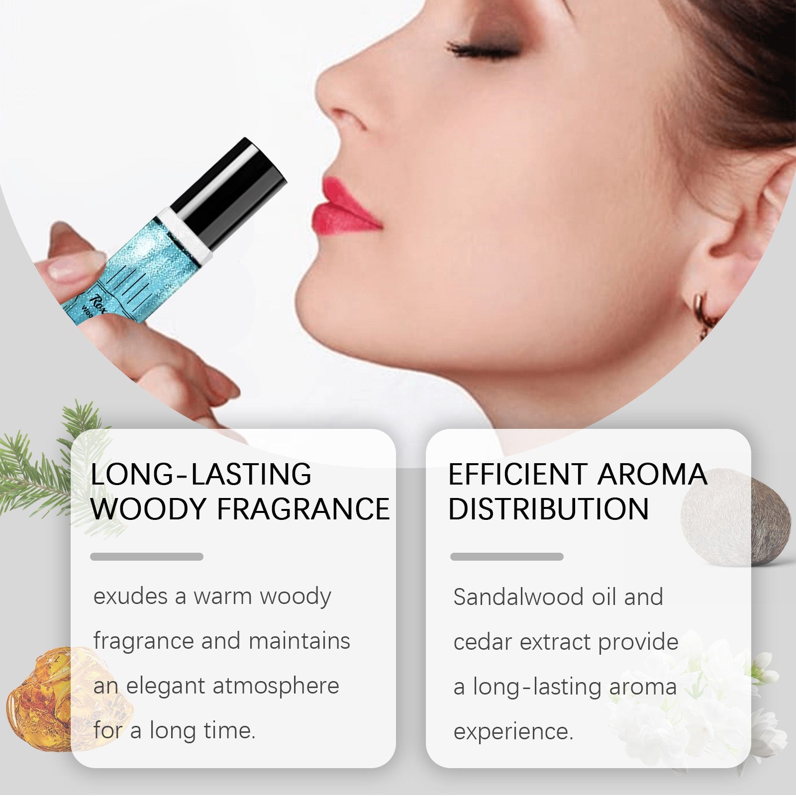 Eau De Toilette, Warm Wood Scent Charming Floral Fragrance Fresh Natural Fragrance Fragrance Lasting Fragrance