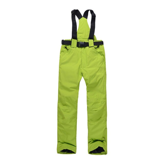 Women Men Ski Pants Brands Outdoor Sports Suspenders Windproof Waterproof Trousers