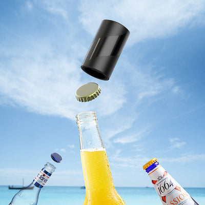 Push Type Beer Bottle Opener Black Mini Time Saving And Labor Saving Beer Bottle Opener Can Open The Lid With One Press