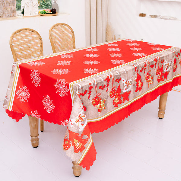 Christmas Decoration Creative Christmas Printed Tablecloth Table Flag Christmas Desktop Decoration Supplies