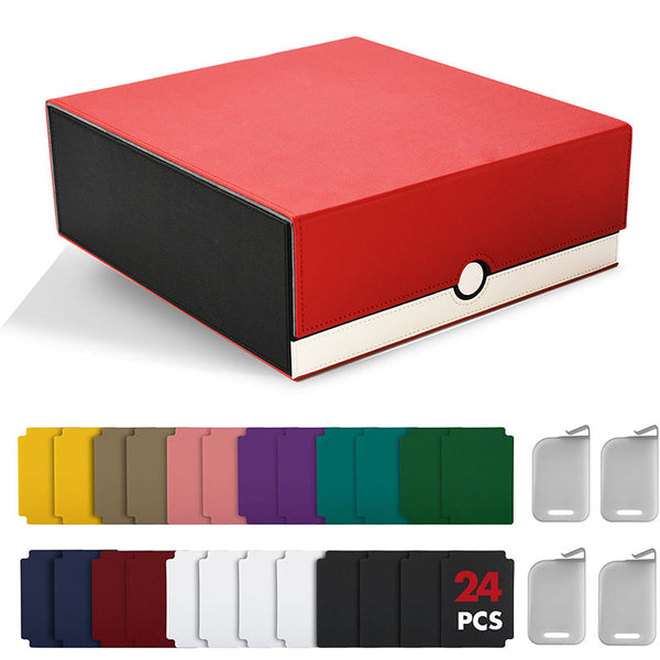 2025 New 4 - Row Card Holder. Large - capacity, Patchwork. Holds 3000+ Naked Cards. PU Leather