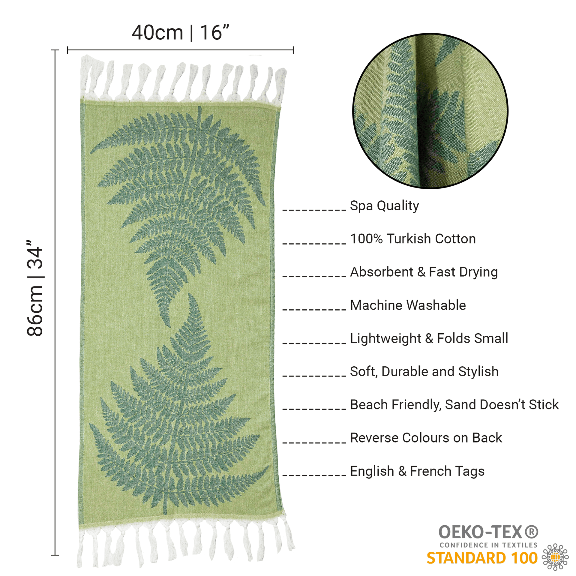 Turkish Towel | Single Set | Green