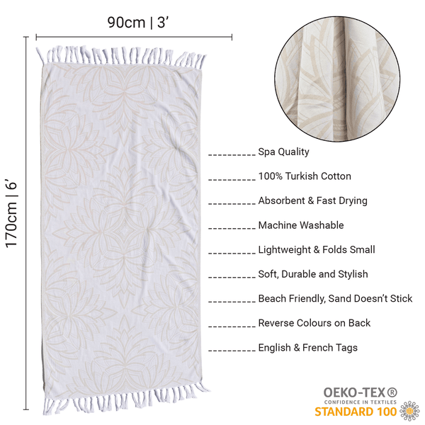 Turkish Towel | Single Set | Oat + White