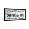 Statement Coffee Bar Wall Art – Black & White Canvas Sign