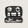 Leather Tech Organizer Case - Black - Oslo