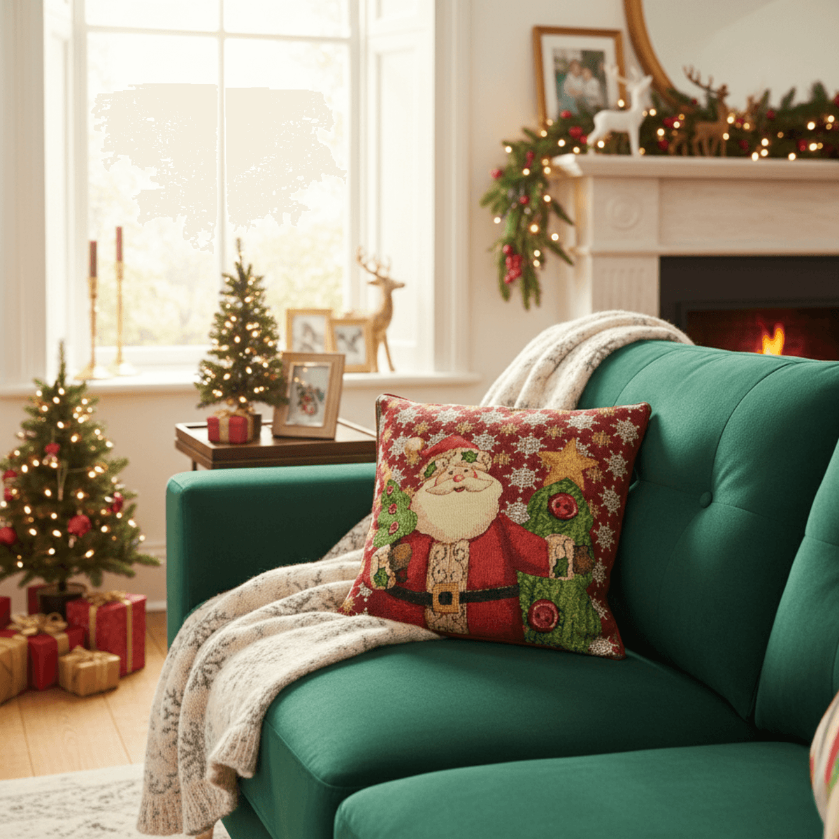 Tache Christmas Cute Santa Claus Is Coming to Town Throw Pillow Cover (DB15191CC)