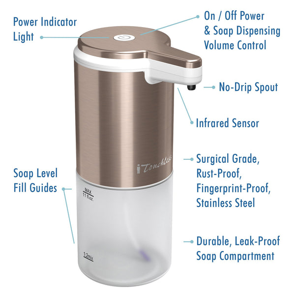 Ultraclean Rose Gold Sensor Foam Soap Dispenser