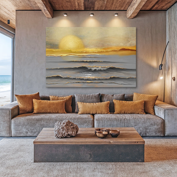 Golden Horizon Calm Wall Art Tailored Canvases