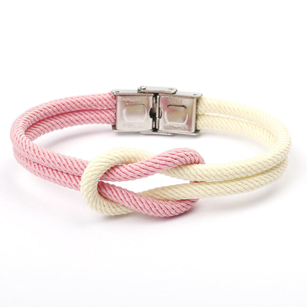 New Elegant Fashion Multi-Layer Concentric Modern Knot Rope Men Anchor Luxury Bracelet Charm Fine Bracelets For Women Fold Over Clasp Navy Style Jewelry