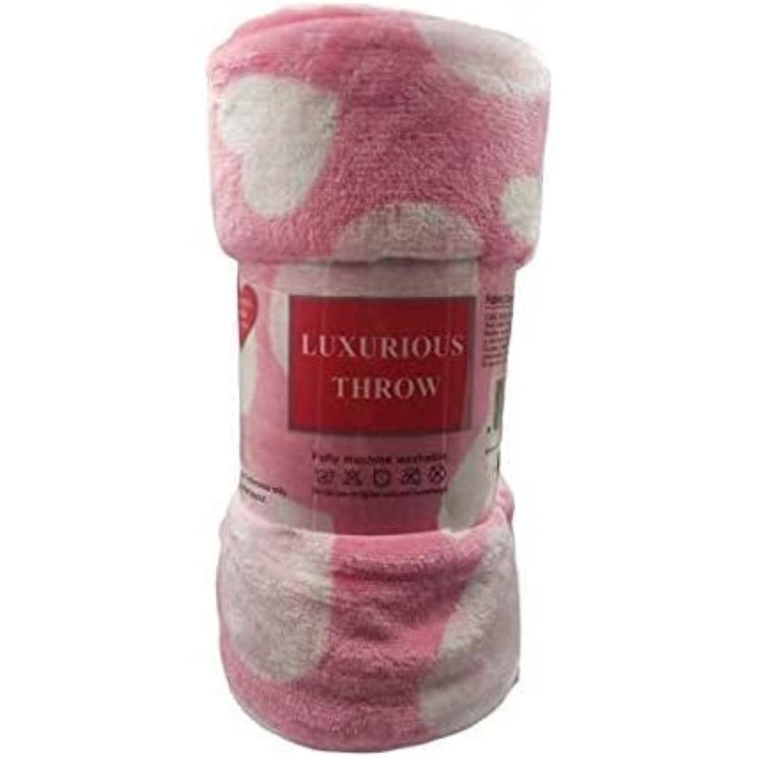 Valentine's Day Heart-Themed Throw Blanket – Ultra Plush, Soft, Cozy, and Luxurious Fleece, 50