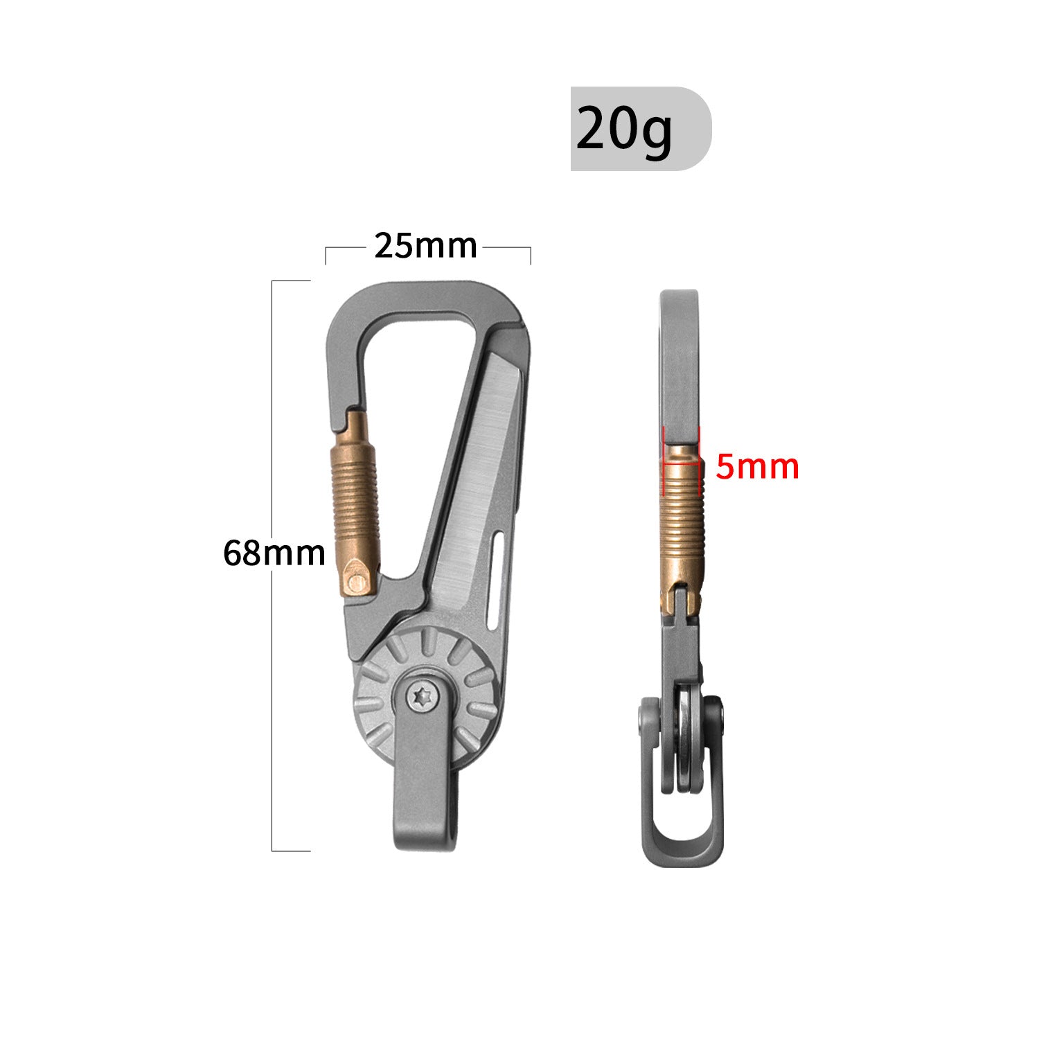 Tactical Multi-Tool Carabiner for Men - Heavy Duty Outdoor Gear Accessory with Bottle Opener & Keychain Hook Wautton Outdoor Gear