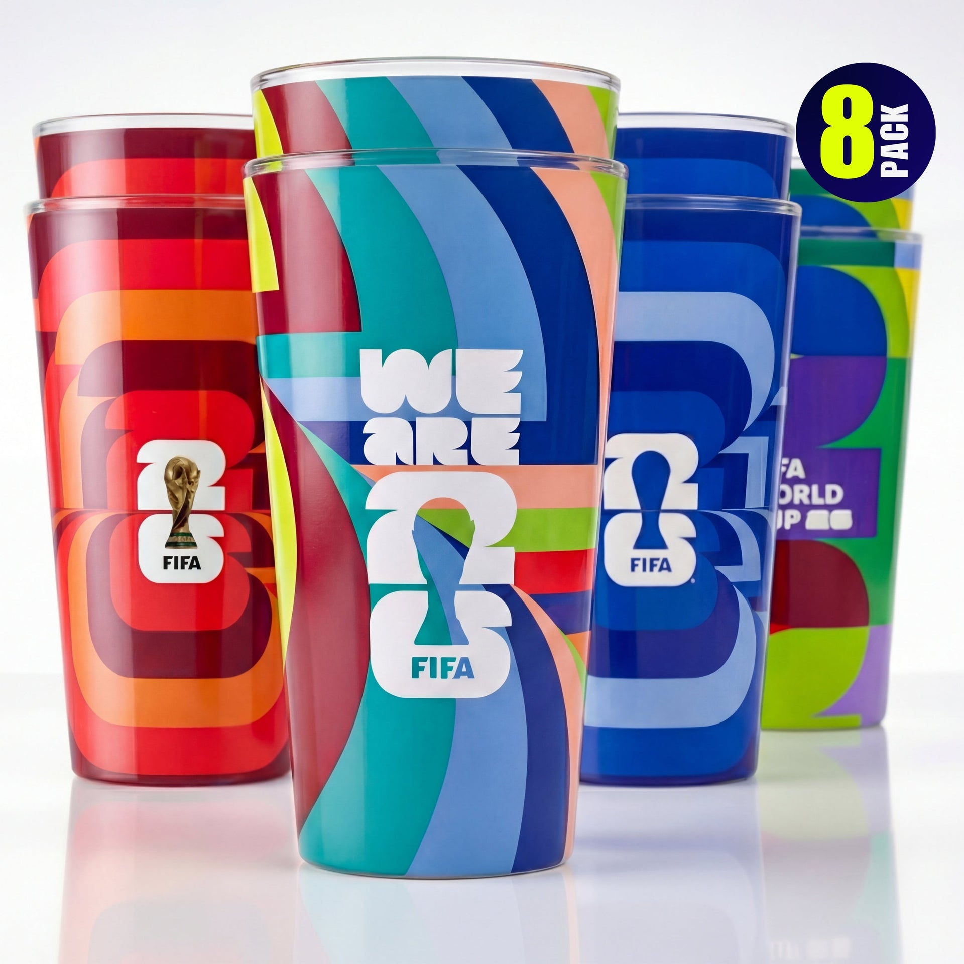 Official FIFA World Cup 2026 Edition 17 Oz Glass Tumblers