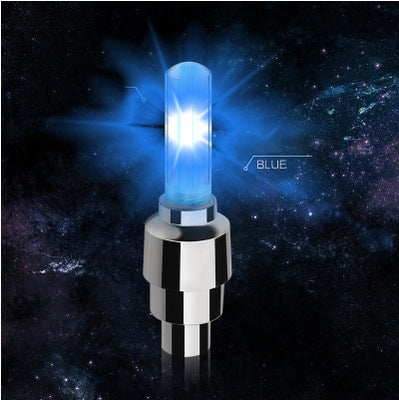 1PCS Bicycle Light Wheel Spoke Light LED Tire Valve Stem Caps Lights Waterproof Neon Light Car Cycling Bike Tyre Spoke Flash Lights Waterproof Valve Stems Caps Accessories For Men Women