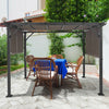 16' x 8' 2Pcs Universal Replacement Canopy for Pergola Structure Sun Awning-Brown