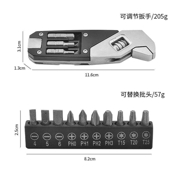 Multitool Wrench With 8 Tools/Pliers/Wire Cutter/Flat Screwdriver/Phillips Screwdriver/Portable Folding Multifunctional Adjustable Multi Purpose Stainless Steel Tool Wautton Outdoor Gear