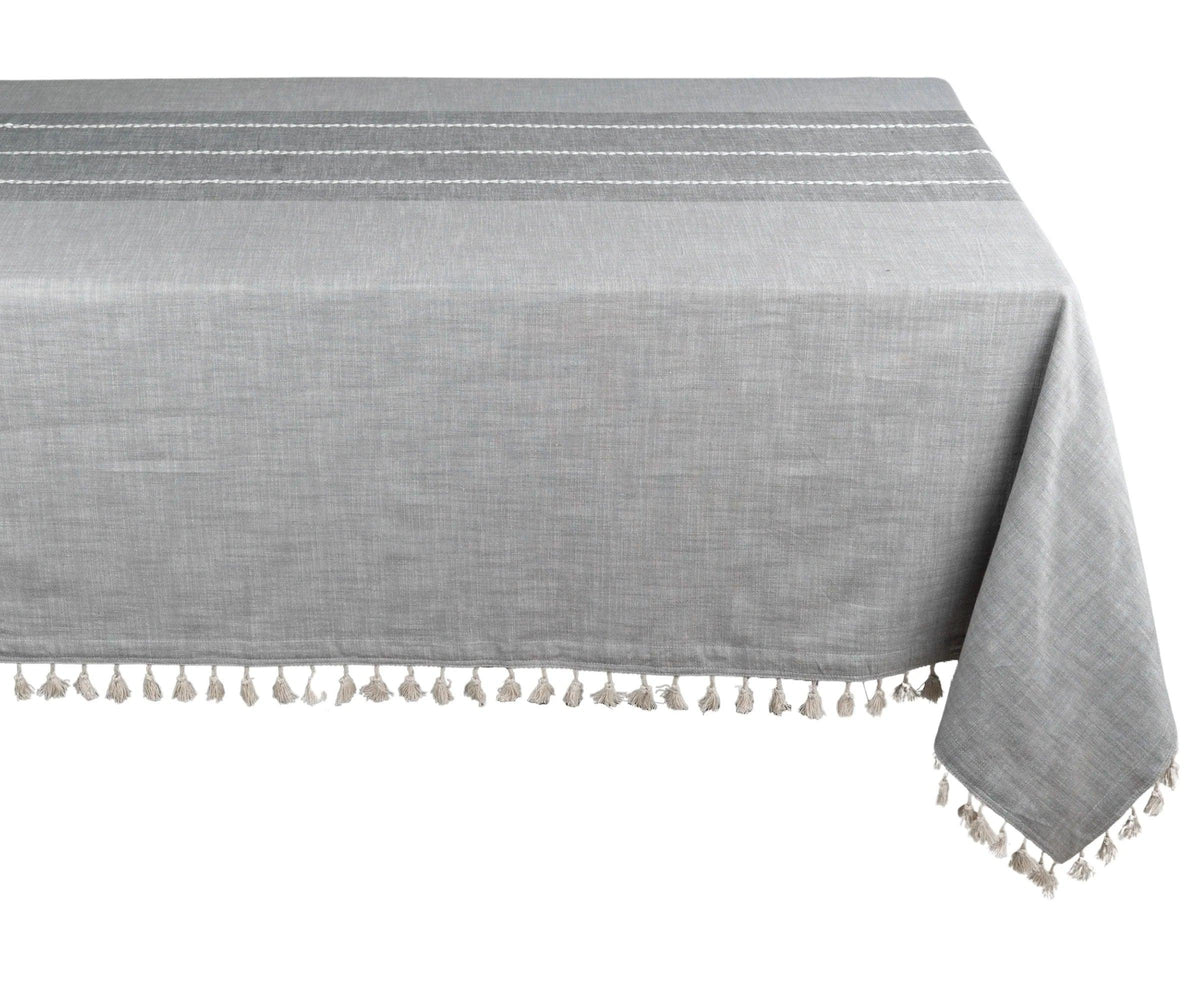 Striped Tablecloth - Tassel Tablecloth