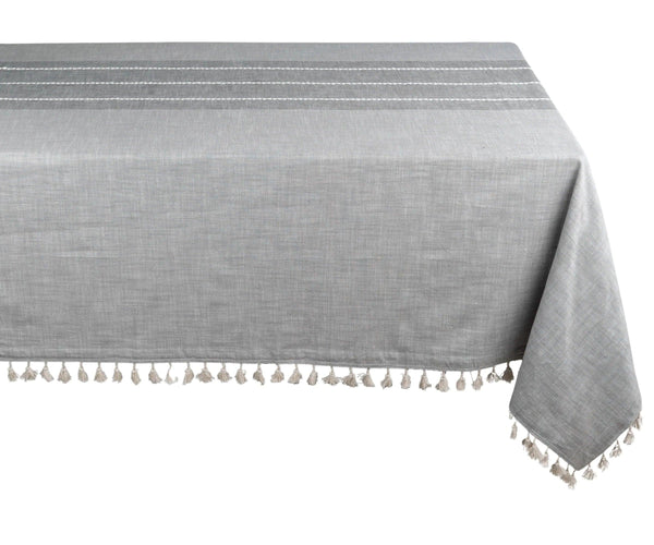 Striped Tablecloth - Tassel Tablecloth