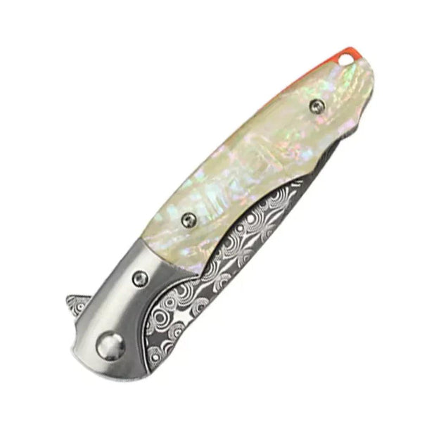 Pearl Japanese VG10 Pocket Knife with Clip & Mother of Pearl Handle - Gifts for You 'n Me