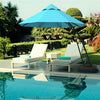 11 Feet Outdoor Cantilever Hanging Umbrella with Base and Wheels-Turquoise