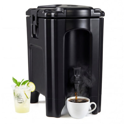 4.4 Gallons Insulated Beverage Dispenser with Handles and Drip-Proof Faucet-Black