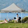 10 x 10 Feet Pop up Gazebo with 4 Height and Adjust Folding Awning-Gray
