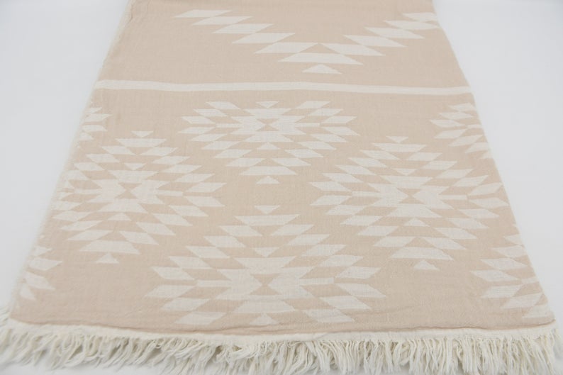 Aztec Beige Turkish Towel