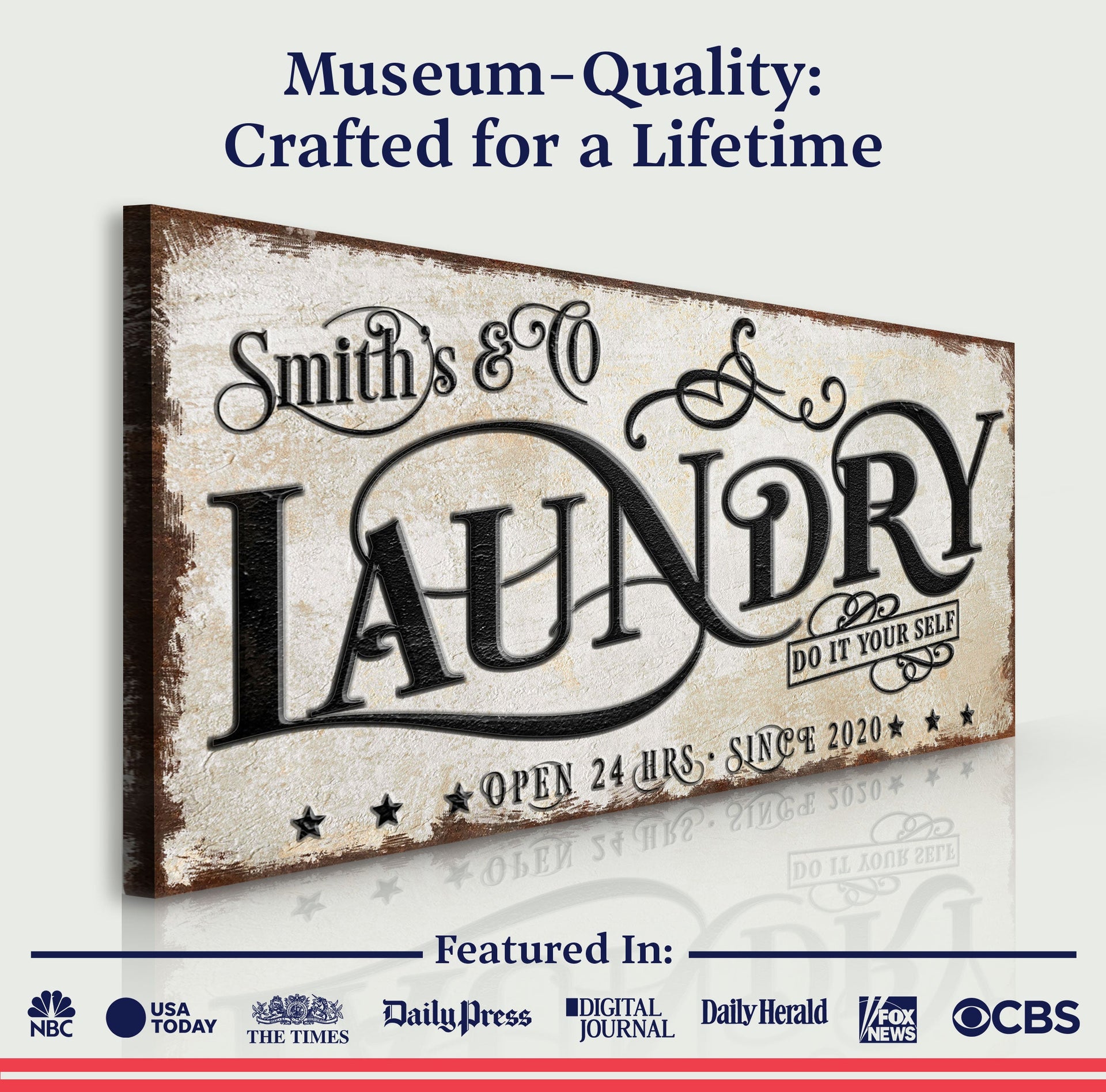 The Laundry Room Sign VI
