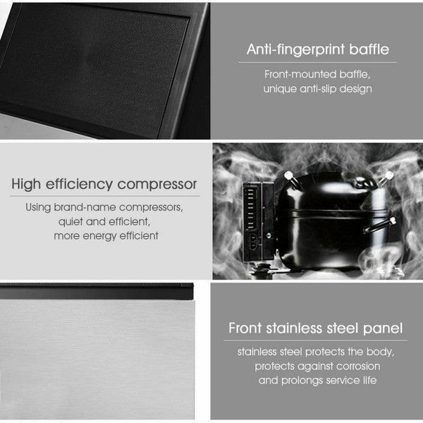 Compact Stainless Steel Ice Maker