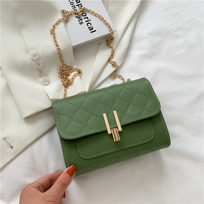 Decent Black Luxury Crossbody Bags For Women And Girls Designer Small Messenger Shoulder Bag For Women Women's Fashionable And Versatile Diamond Lattice Chain Crossbody Bag