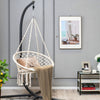 Cushioned Hammock Swing Chair with Hanging Kit-Beige
