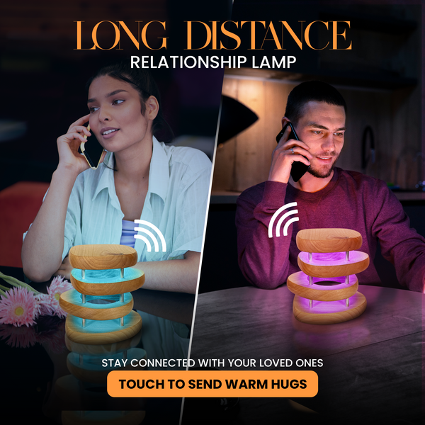 Mid-Century Design Friendship Lamp – Retro Wi-Fi Touch Lamp | Stay Connected Through Time & Distance
