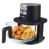 4.7 QT Glass Air Fryer with Steam Frying Mode-Black