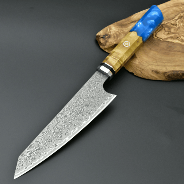 Nirvana VG10 Damascus Chef's Knife with Exotic Olive Wood Handle