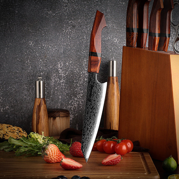 Aerona VG10 Chef Knife with Exotic Red Sandal Wood Handle