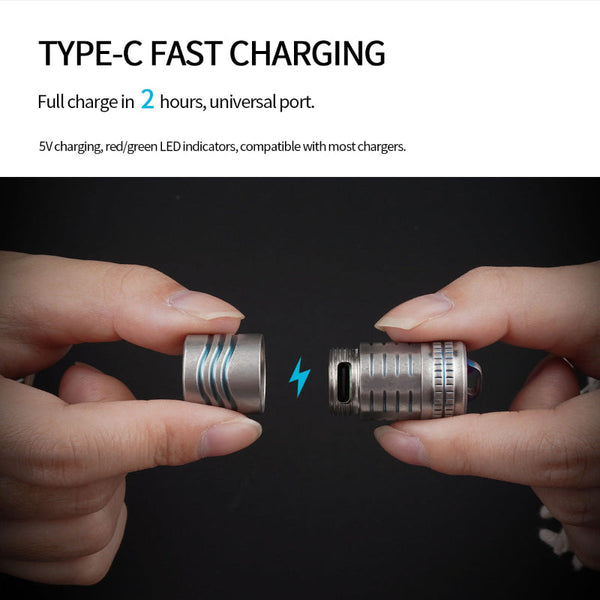 Keychain TItanium Alloy Flashlight EDC  Super Bright Mini led flashligts with Pocket Size Wautton Outdoor Gear