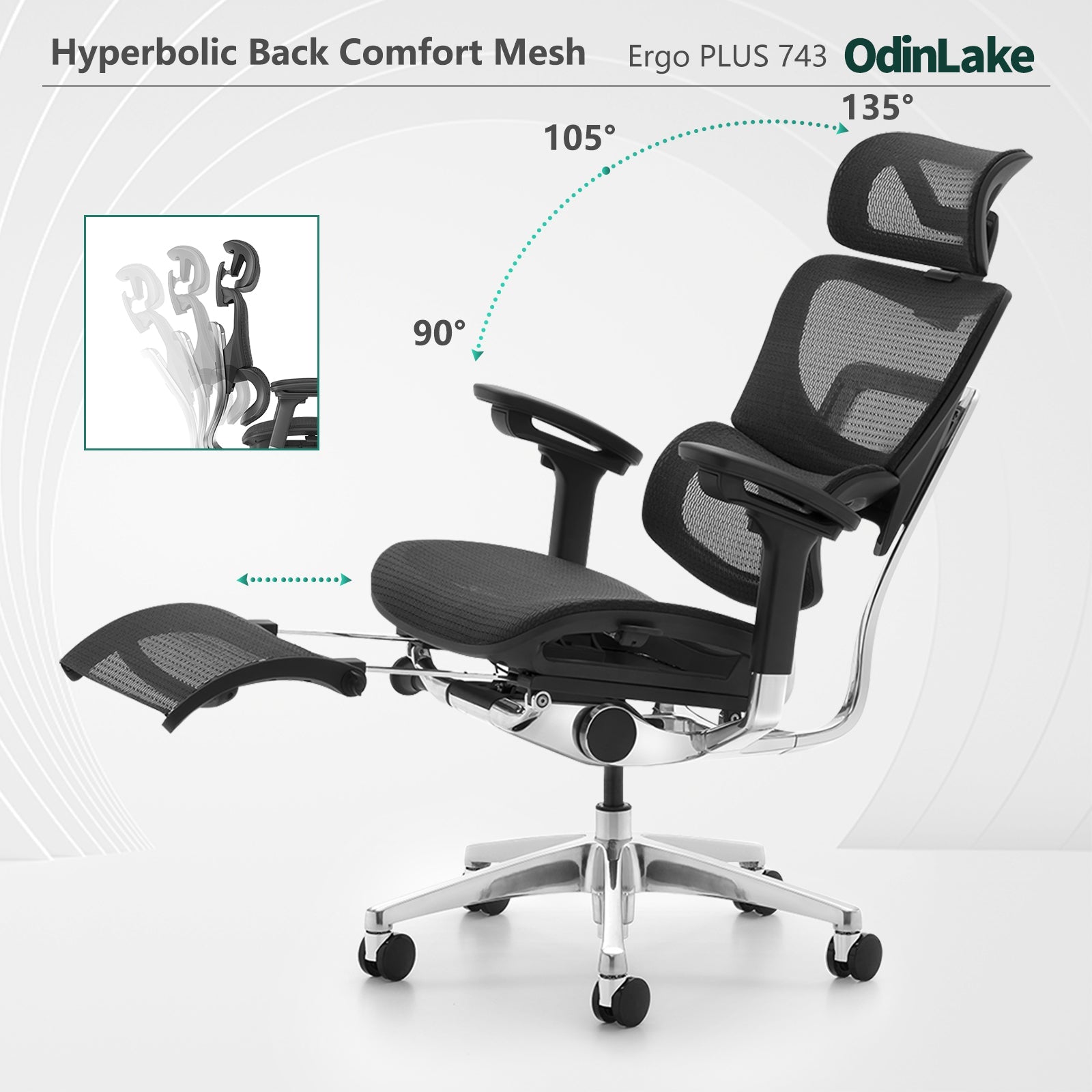 OdinLake O1 (Ergo PLUS 743) | Flex Mesh Ergonomic Chair