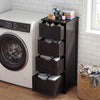 4-Drawer Freestanding Floor Cabinet with Anti-Toppling Device-Dark Brown