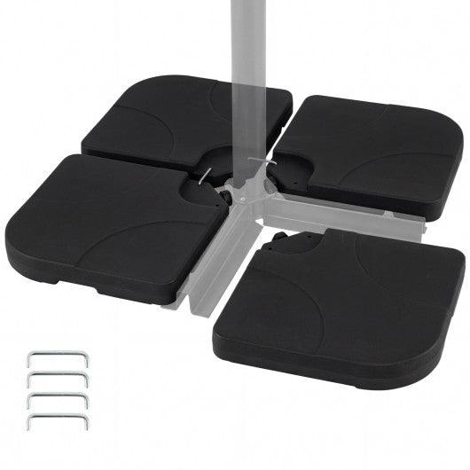 4-Piece Cantilever Offset Base 164 LBS Heavy-Duty Square with U-Locking Pins-Black