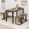 4 Pieces Space-Saving Dining Table Set with Bench and 2 Stools-Oak