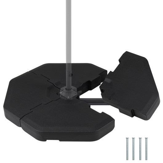 4 Pieces Patio Cantilever Offset Umbrella Weights Base Plate Set
